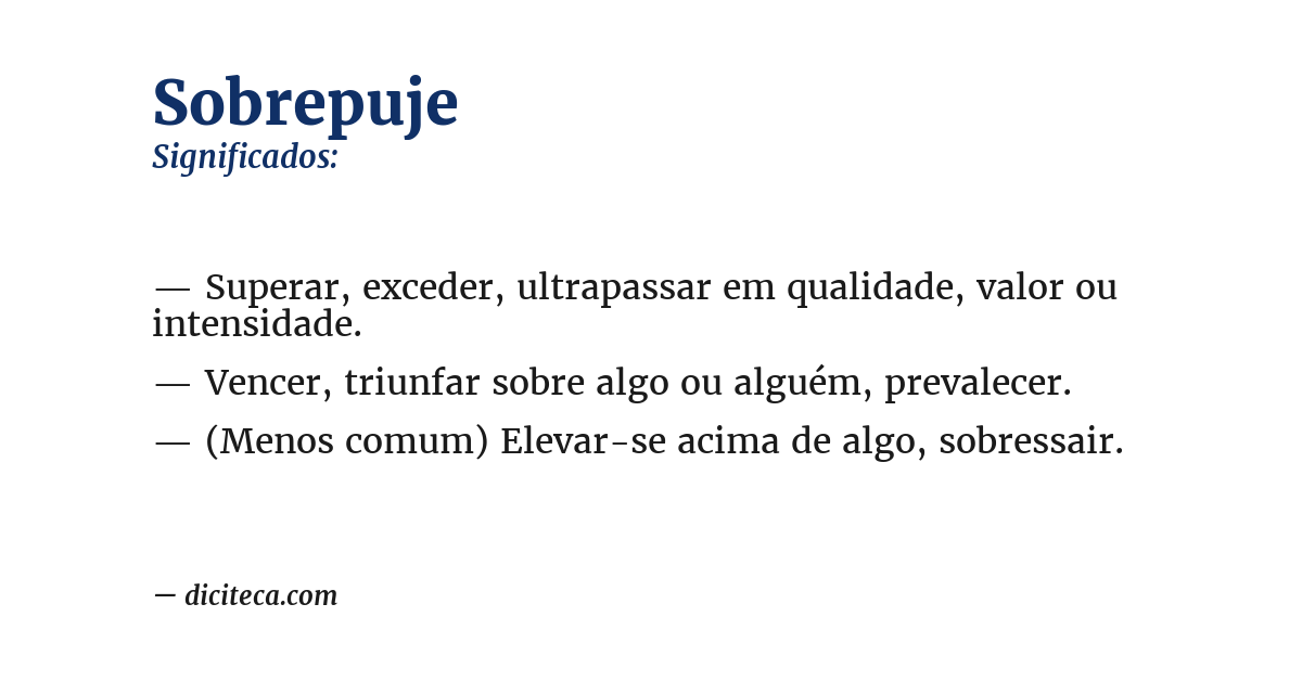 Significado de sobrepuje