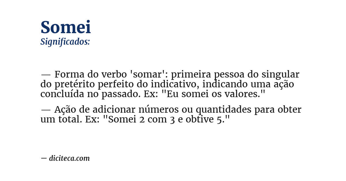 Significado de somei