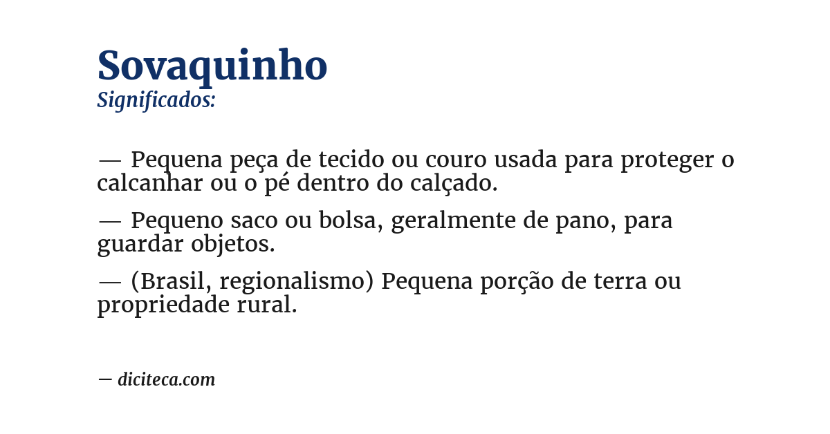 Significado de sovaquinho