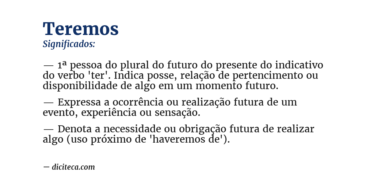 Significado de teremos
