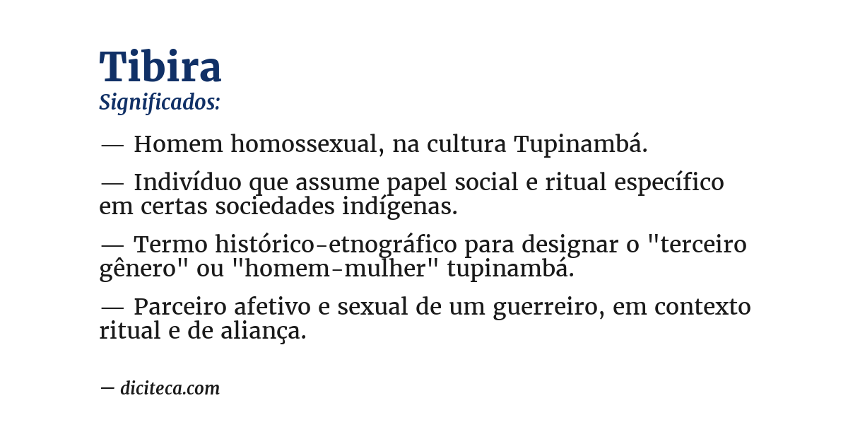 Significado de tibira