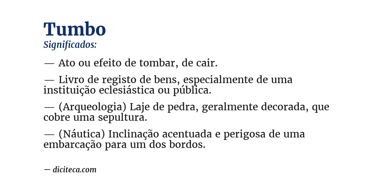 Significado de tumbo