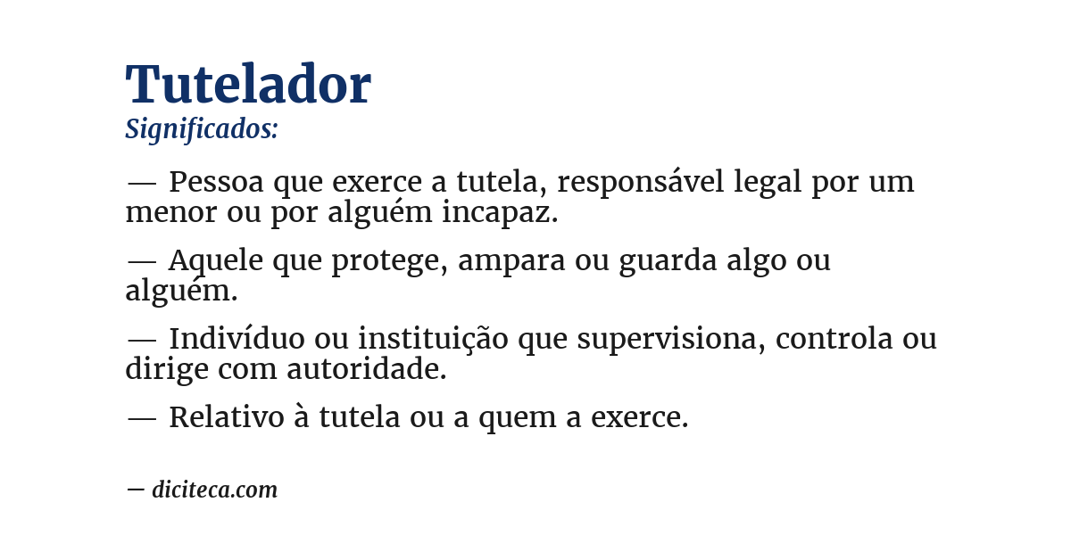 Significado de tutelador