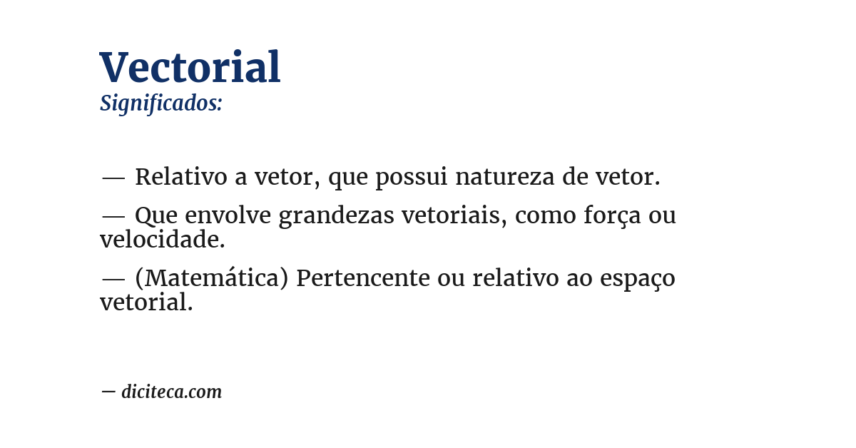 Significado de vectorial