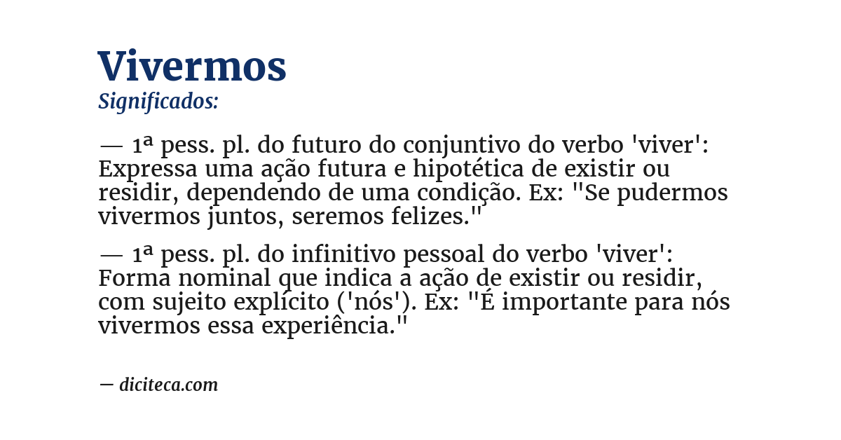 Significado de vivermos