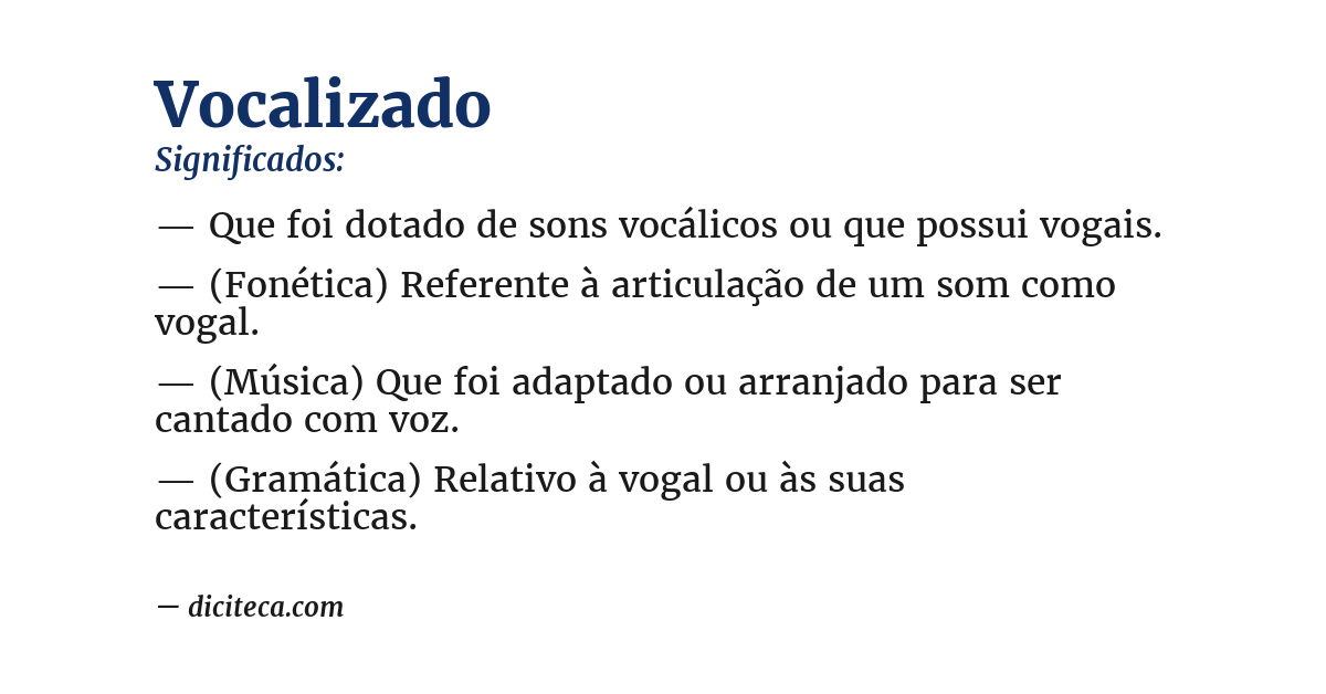 Significado de vocalizado