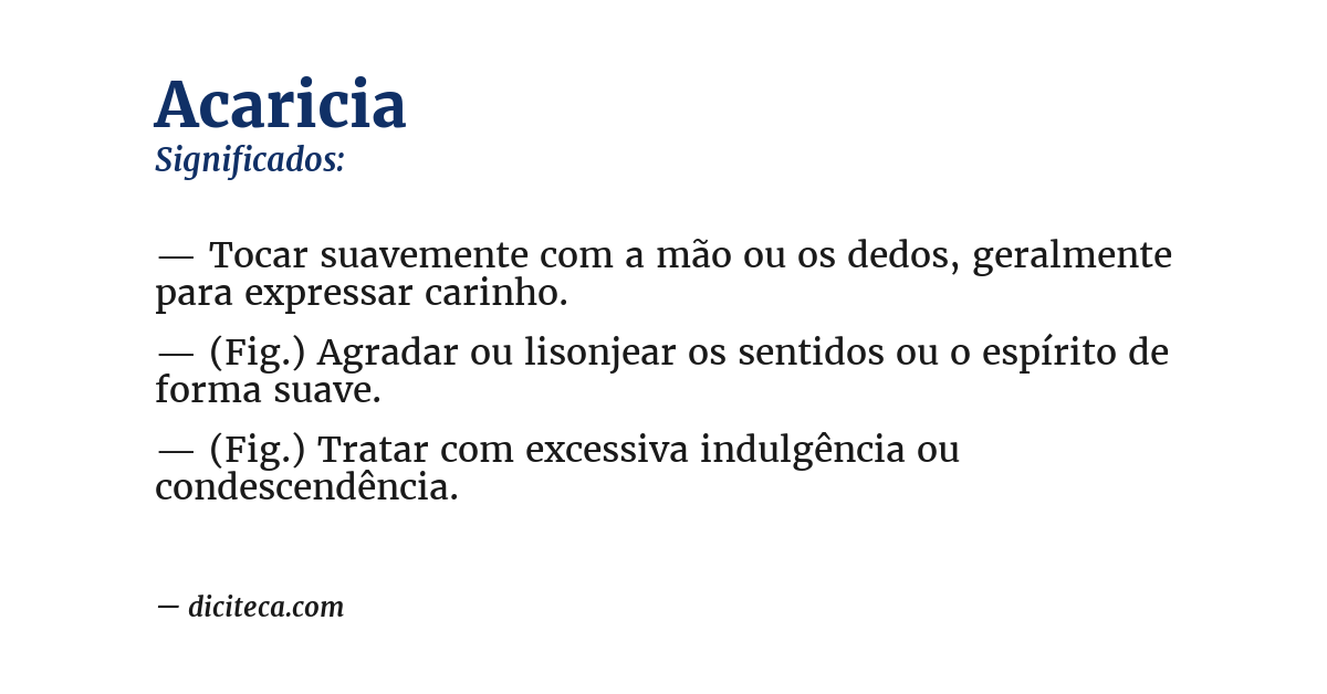 Significado de acaricia