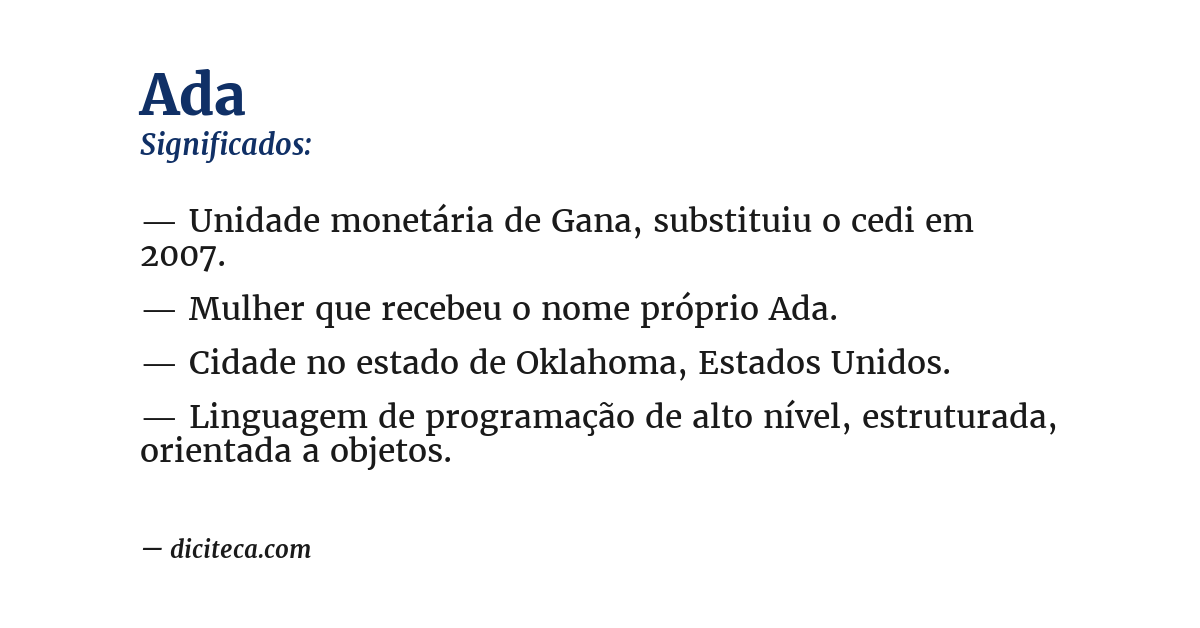 Significado de ada