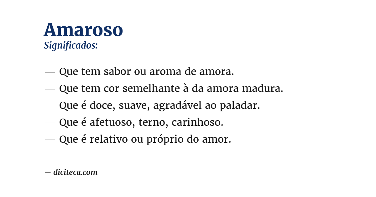 Significado de amaroso