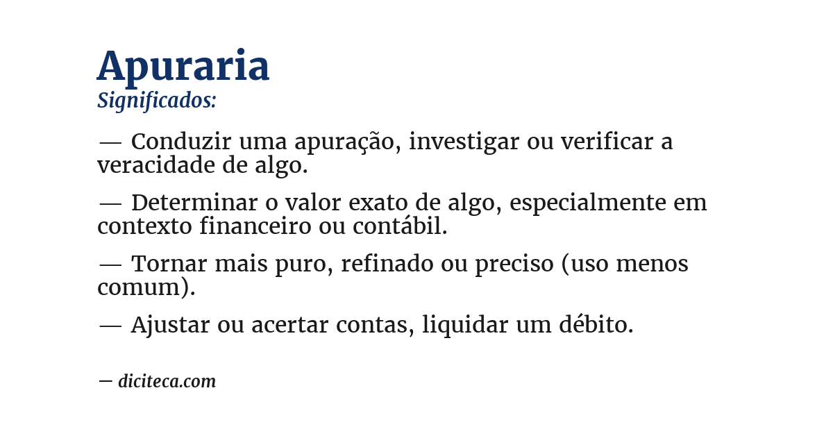 Significado de apuraria