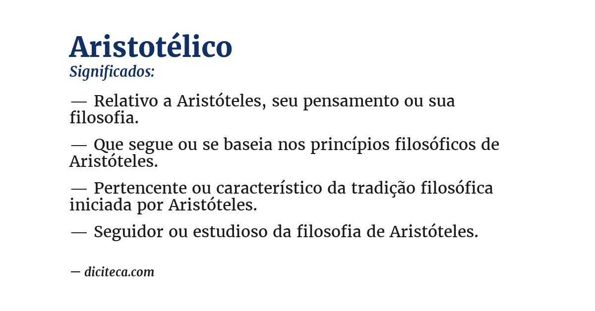 Significado de aristotélico