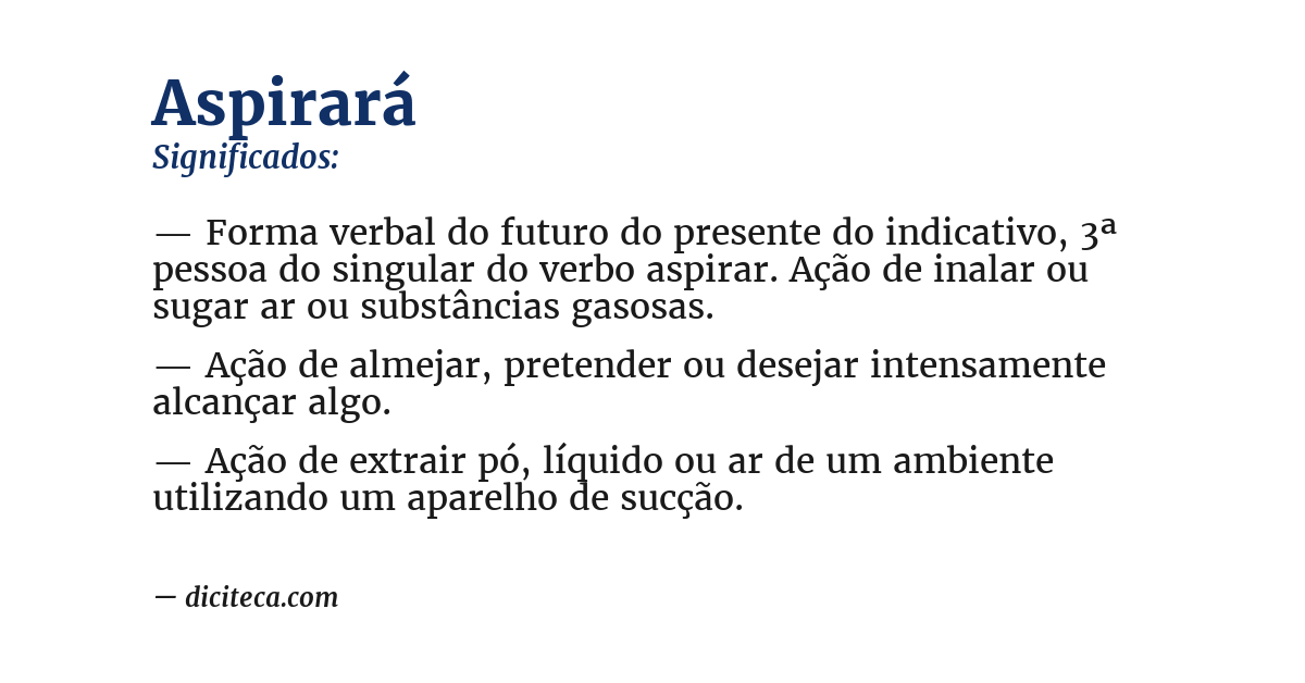Significado de aspirará