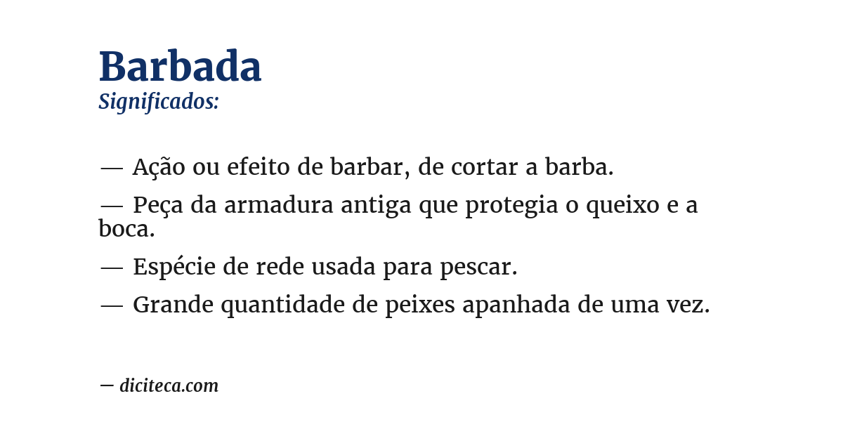 Significado de barbada