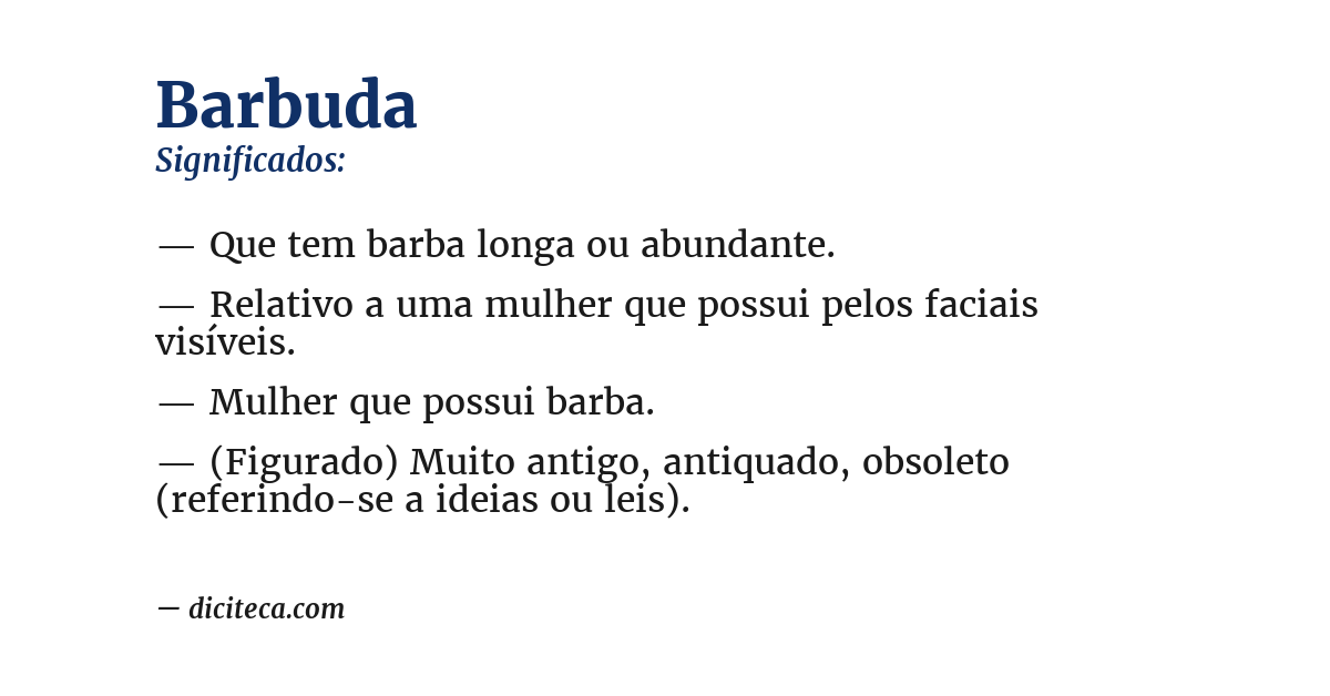 Significado de barbuda
