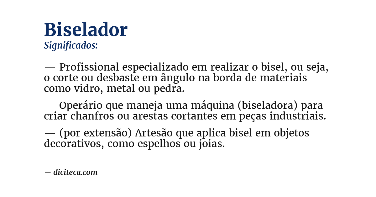 Significado de biselador