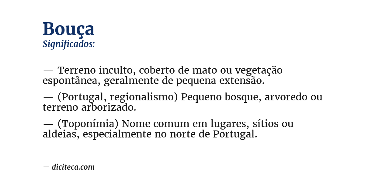 Significado de bouça