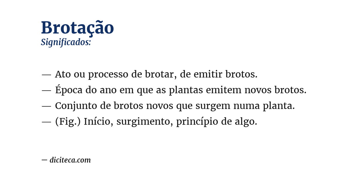 Significado de brotação