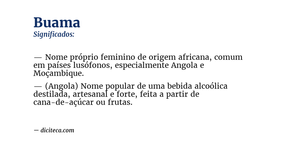 Significado de buama