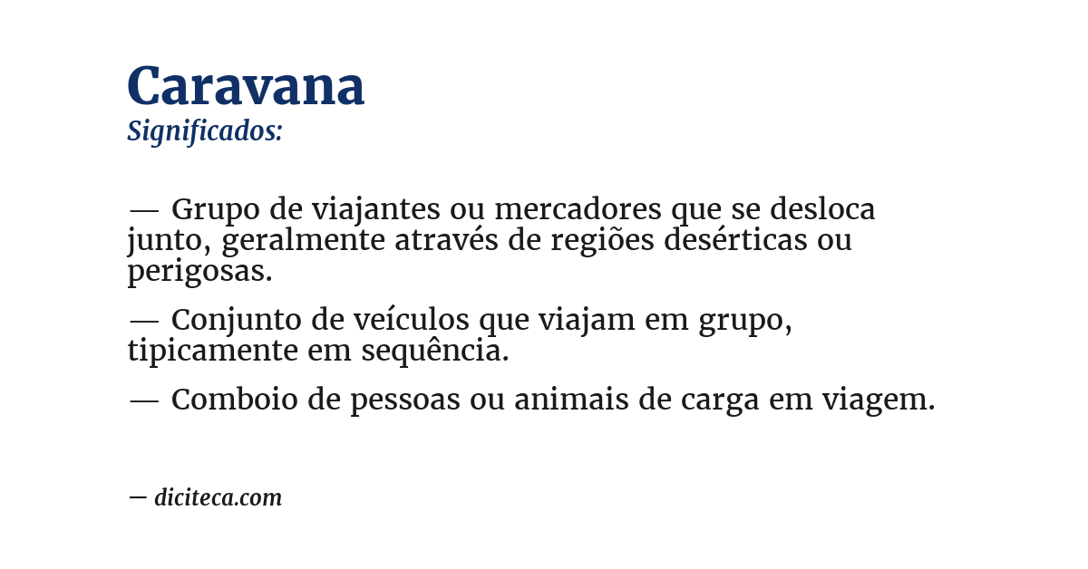 Significado de caravana