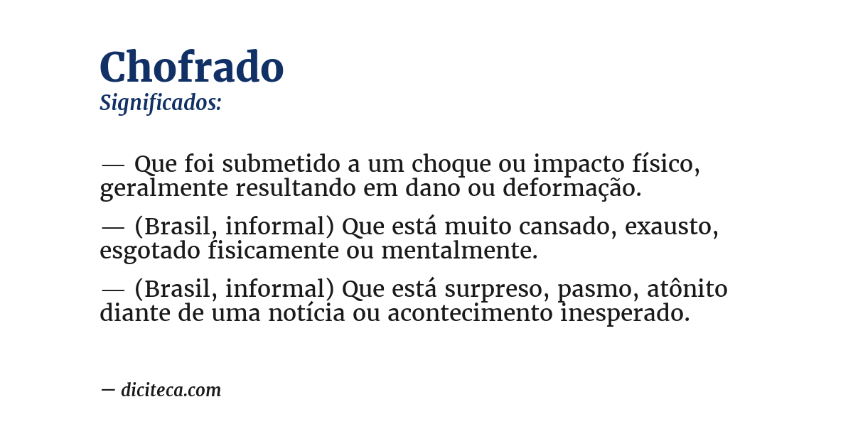 Significado de chofrado