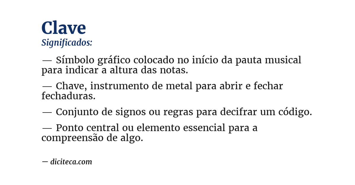 Significado de clave