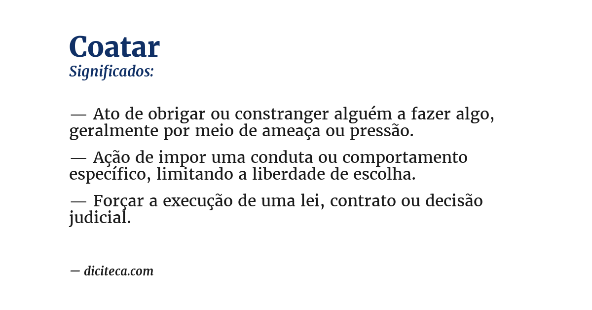 Significado de coatar