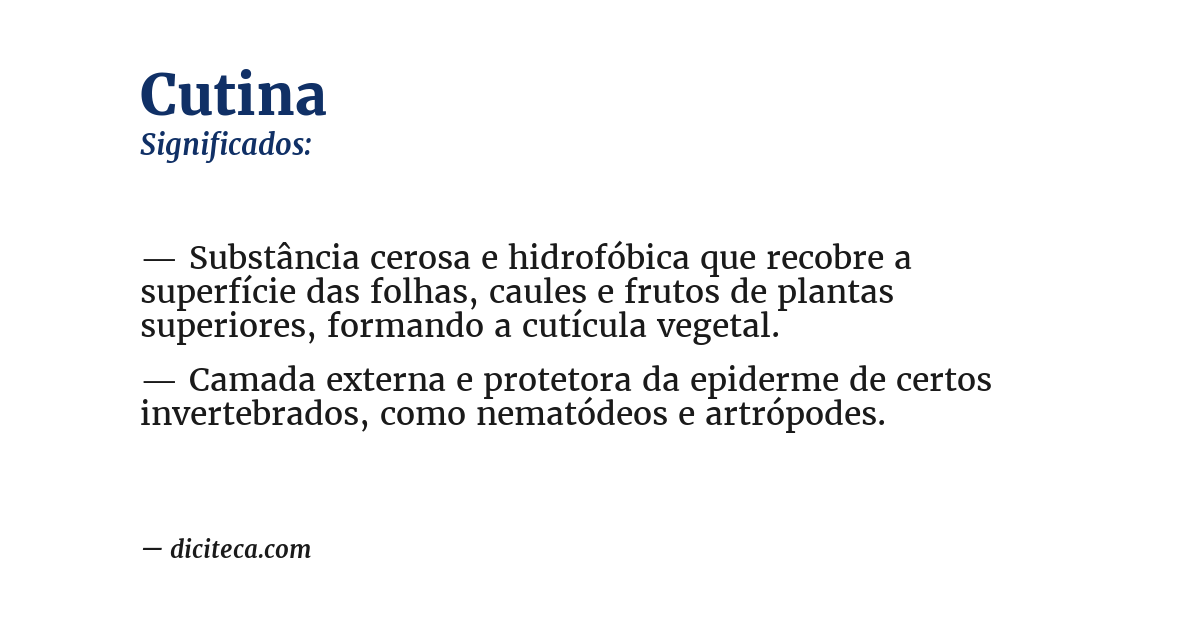 Significado de cutina
