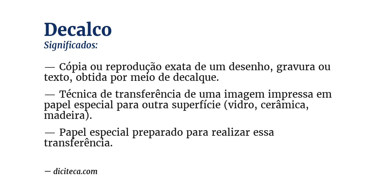 Significado de decalco