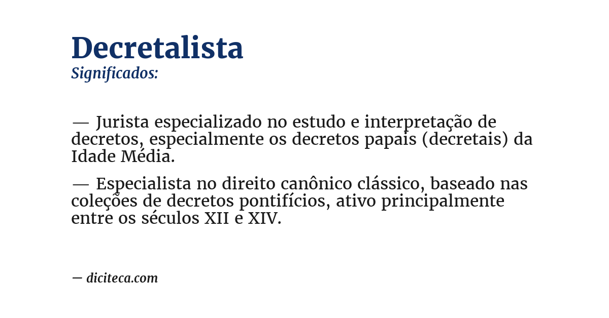 Significado de decretalista