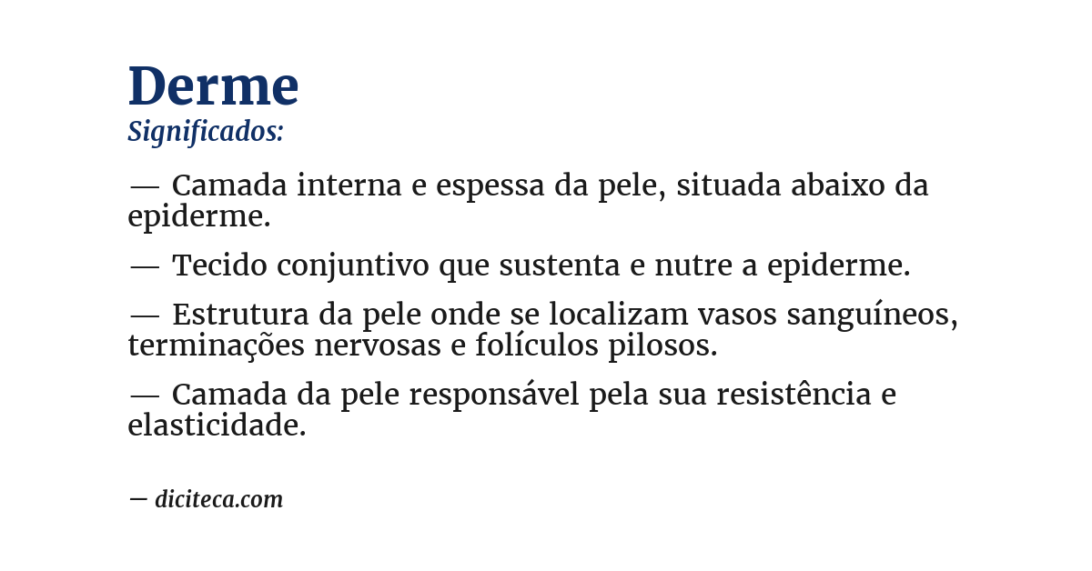 Significado de derme