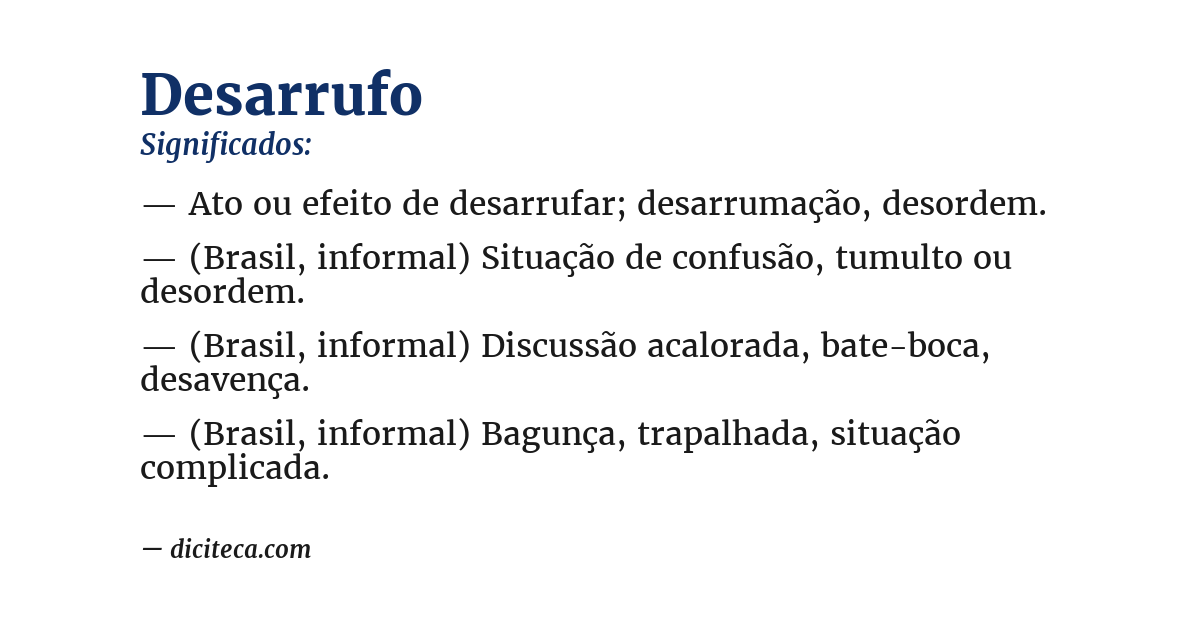Significado de desarrufo