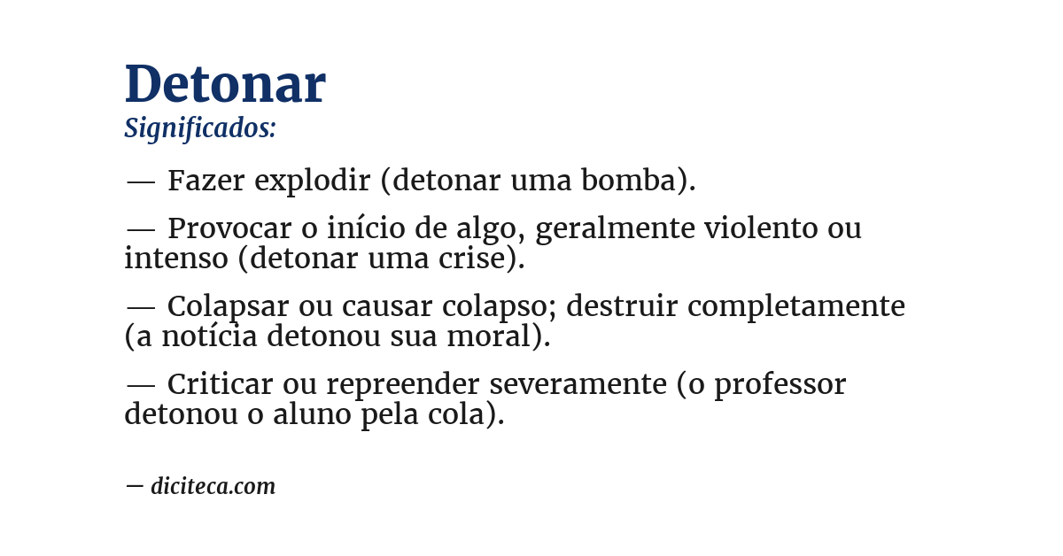 Significado de detonar