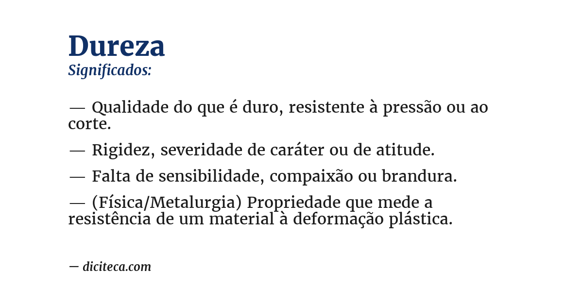 Significado de dureza