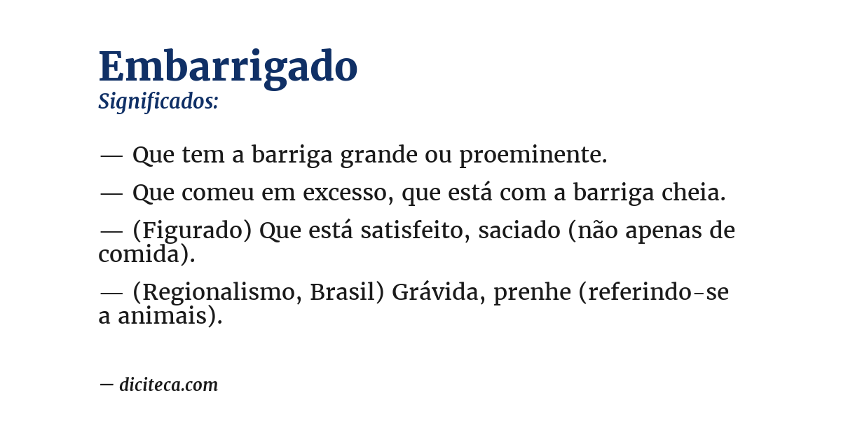 Significado de embarrigado
