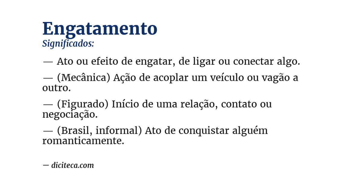Significado de engatamento