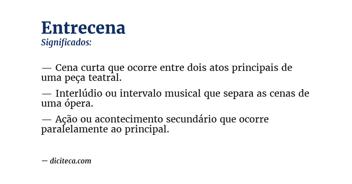 Significado de entrecena
