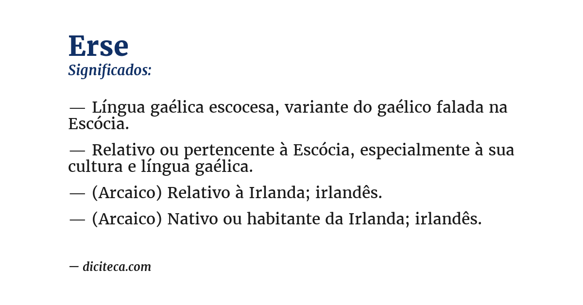 Significado de erse