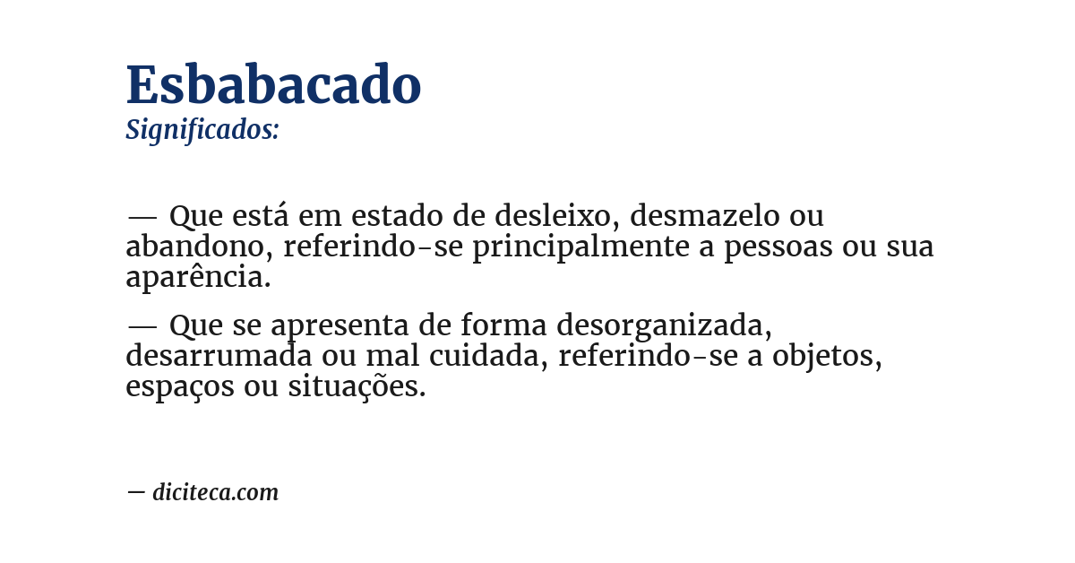 Significado de esbabacado
