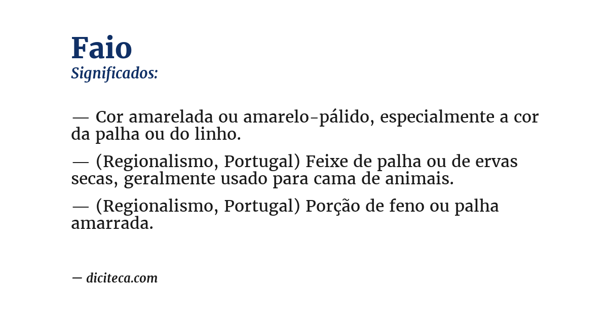 Significado de faio