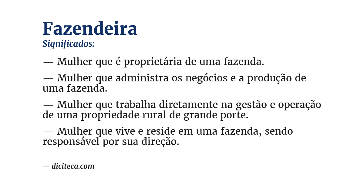 Significado de fazendeira