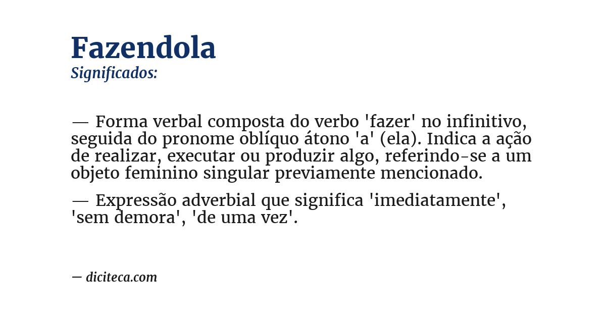 Significado de fazendola