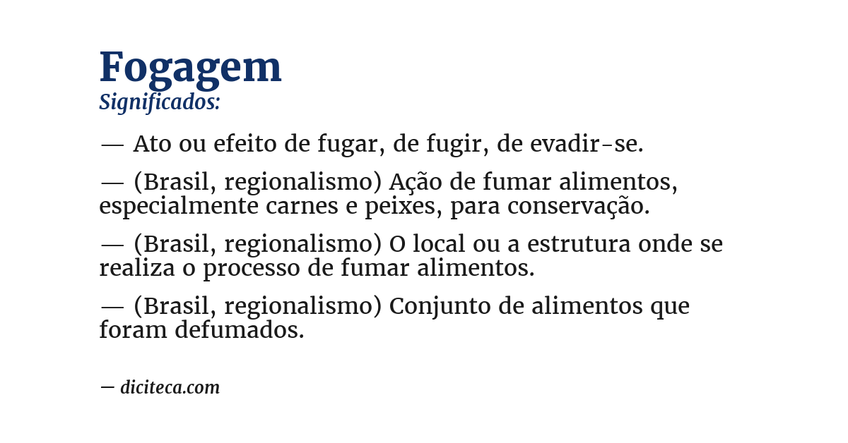 Significado de fogagem