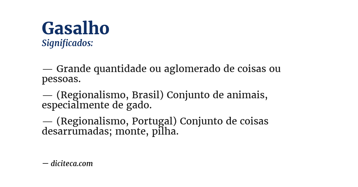 Significado de gasalho