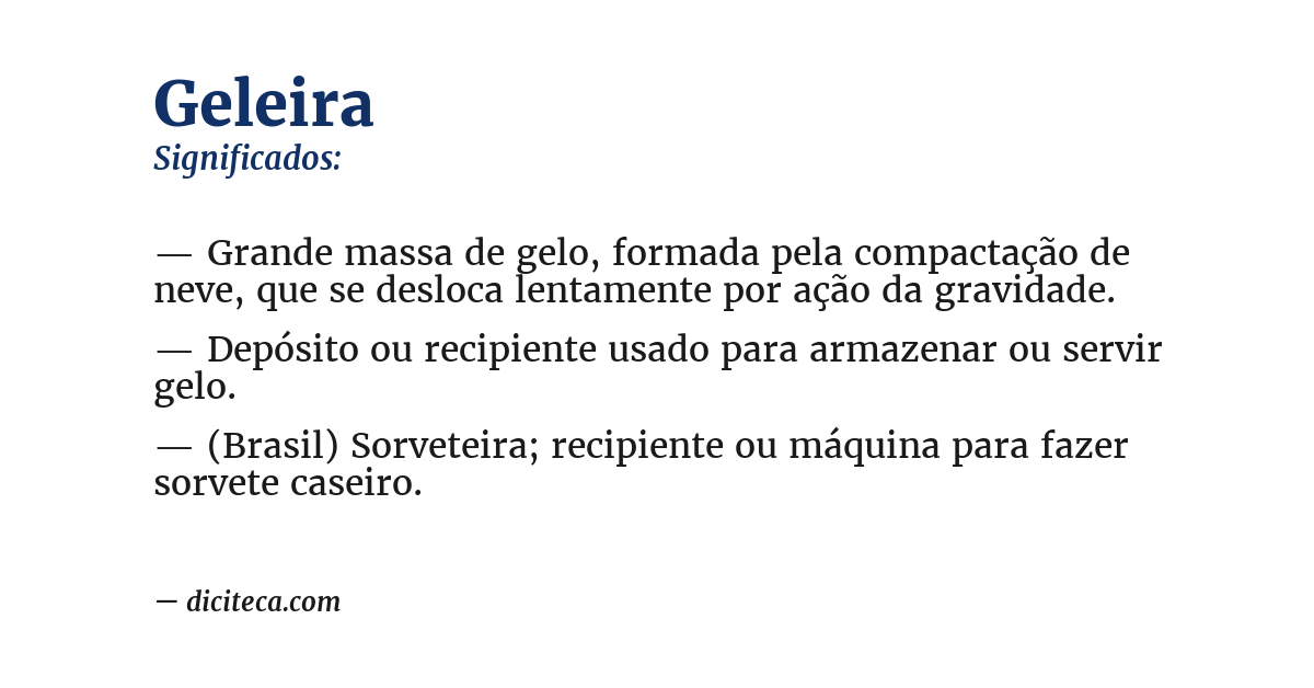 Significado de geleira