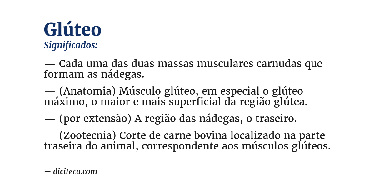 Significado de glúteo