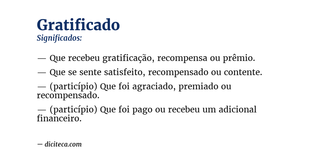 Significado de gratificado
