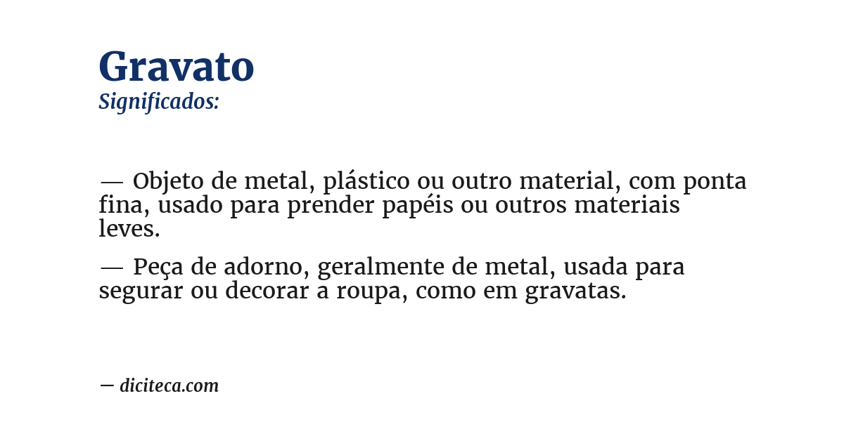 Significado de gravato