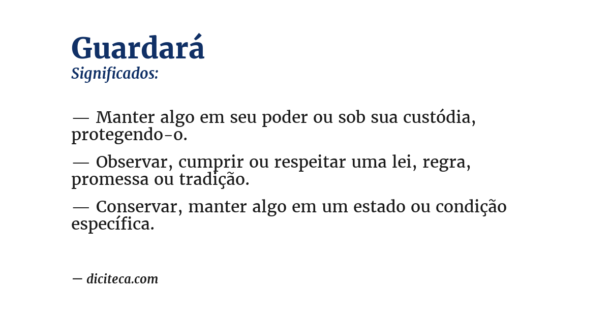 Significado de guardará