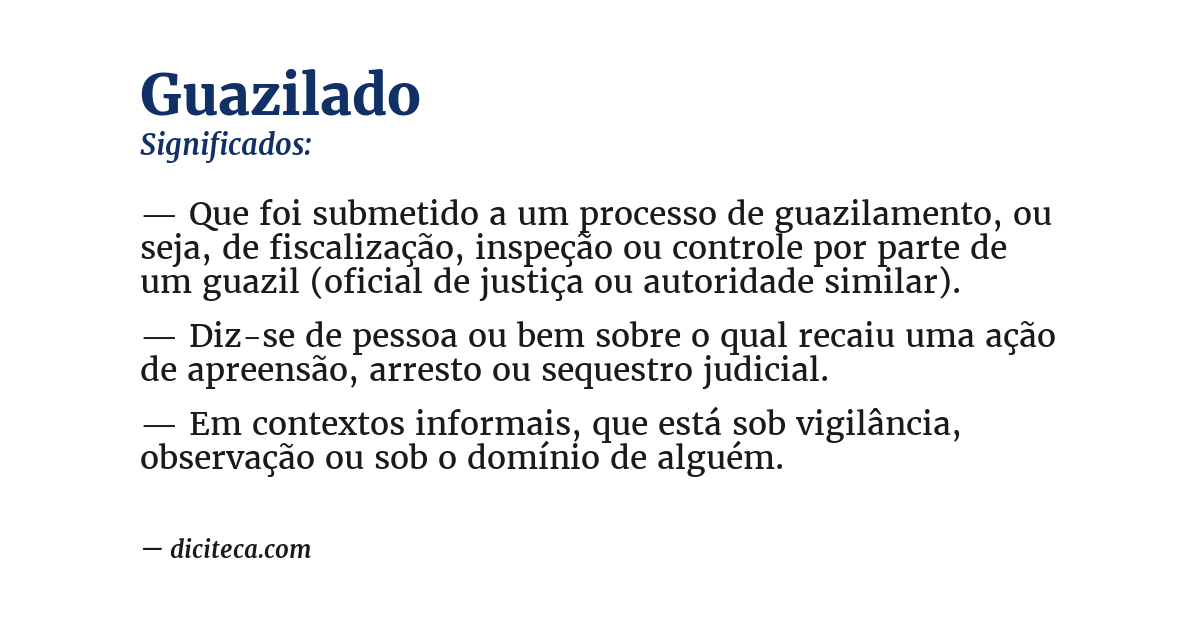 Significado de guazilado