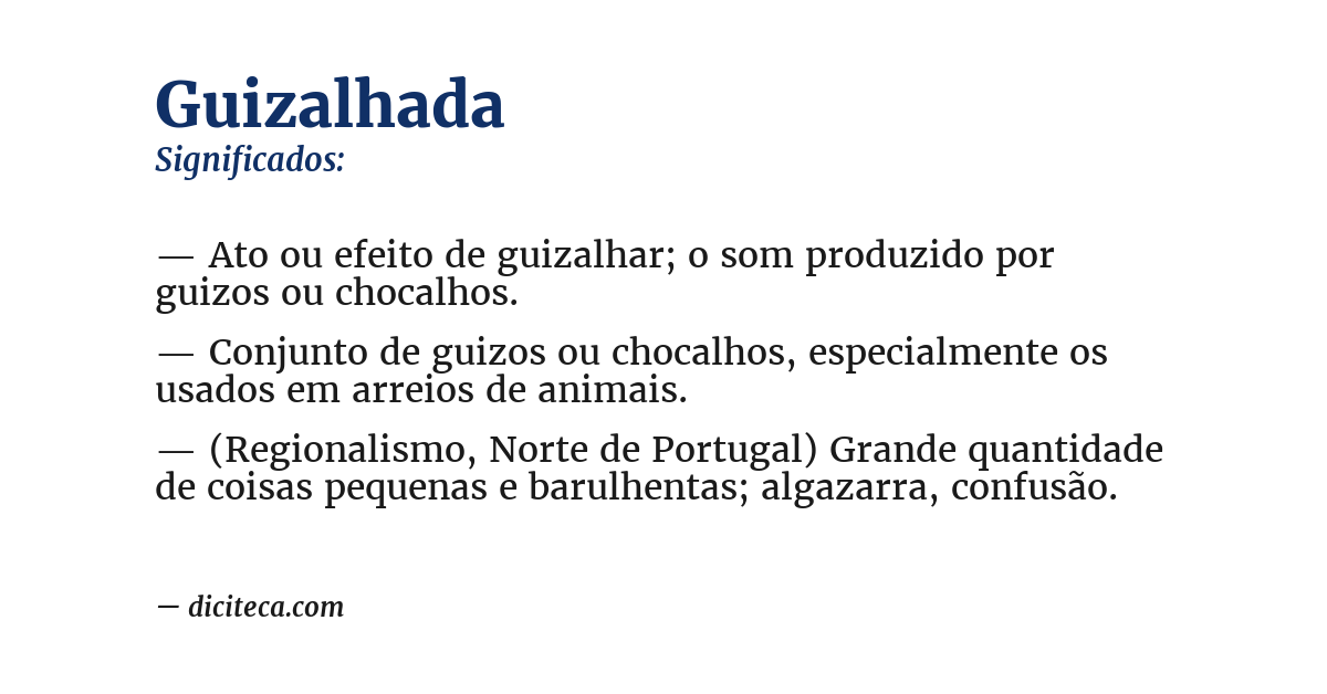 Significado de guizalhada